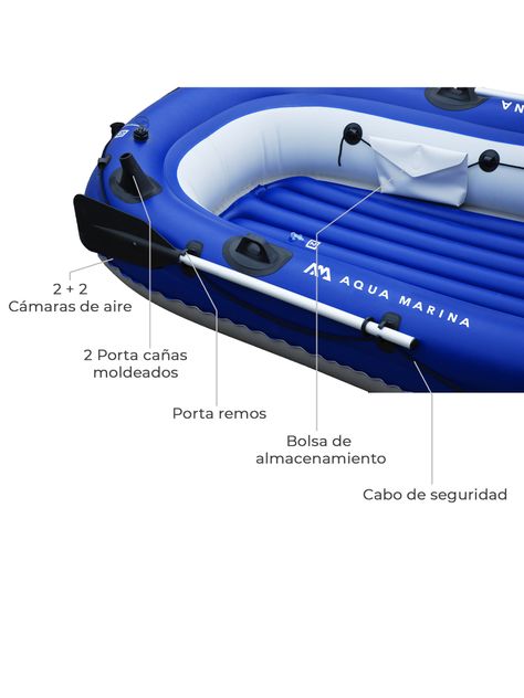 Bote Inflable Aqua Marina Wildriver con Remos 2.83 mts-4