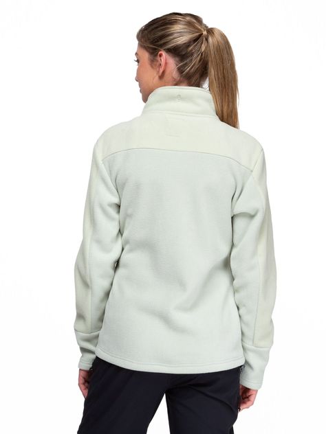 Chaqueta Polar Mujer Kano Canelo Verde Polerón Full Zip-3