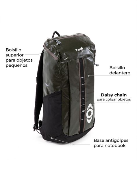 Mochila Outdoor Kano 25L Trekking Camping Resistente Verde-2