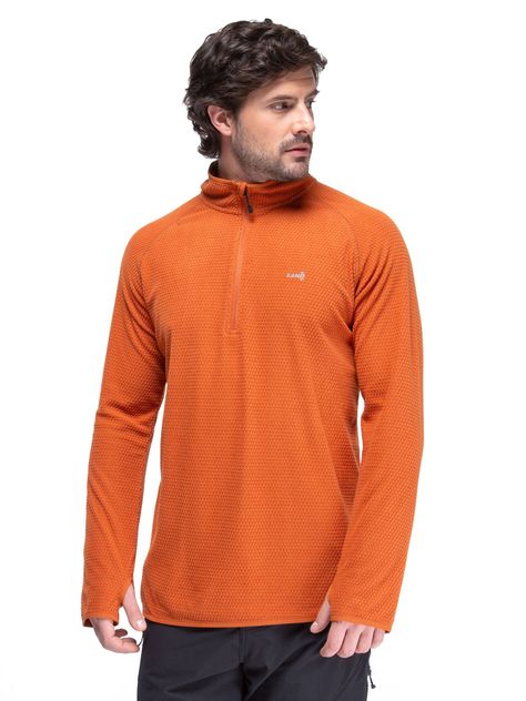 Poleron Hombre Nano Fleece Terracota Kano Tineo Deportivo-0