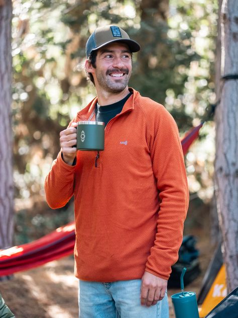 Poleron Hombre Nano Fleece Terracota Kano Tineo Deportivo-1