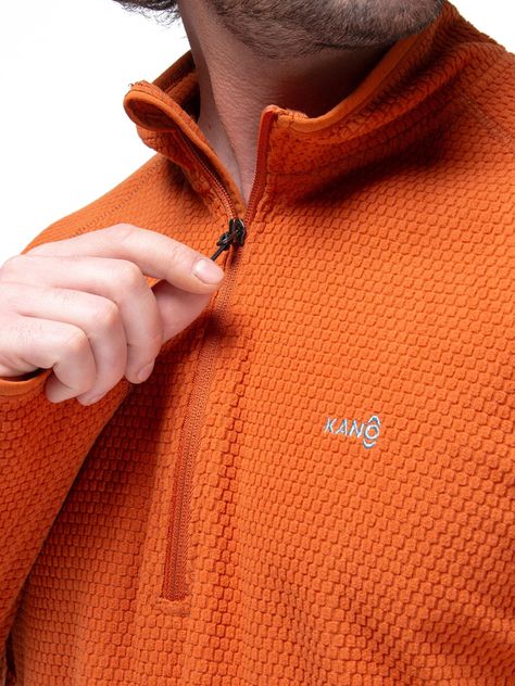 Poleron Hombre Nano Fleece Terracota Kano Tineo Deportivo-2