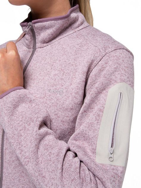 Chaqueta Polar Blend Mujer Kano Notro Lila con Bolsillos-8