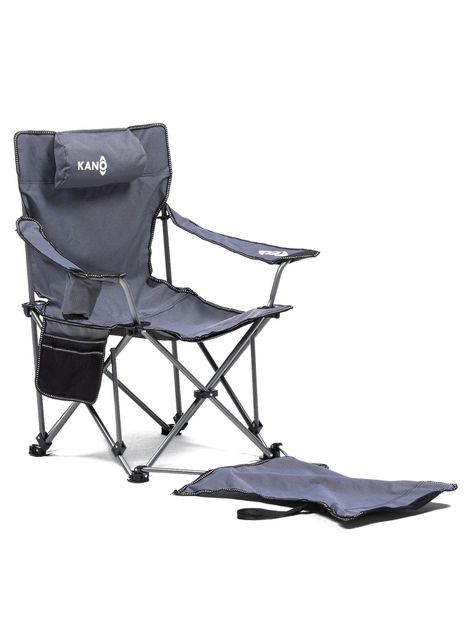 Silla Reposera Plegable Camping Kano con Reposapies-2