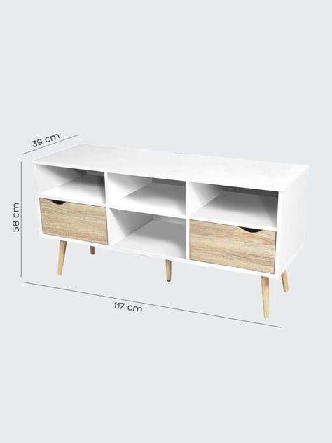 Rack de TV Top Living Bolonia con Cajones 117cm Nórdico-2