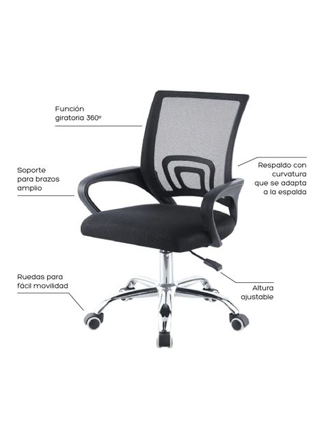 Silla de Oficina Mesh Relan Ergonómica Ejecutiva Giratoria-4