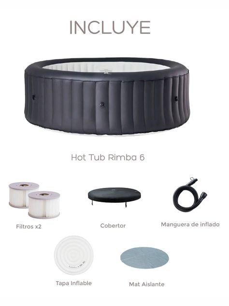 Hot Tub Inflable Spa Rimba Urban Para 6 Personas MSpa-6
