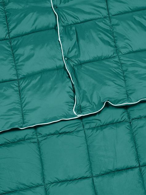 Manta Térmica Camping Kano con Botones Tipo Poncho Verde-7