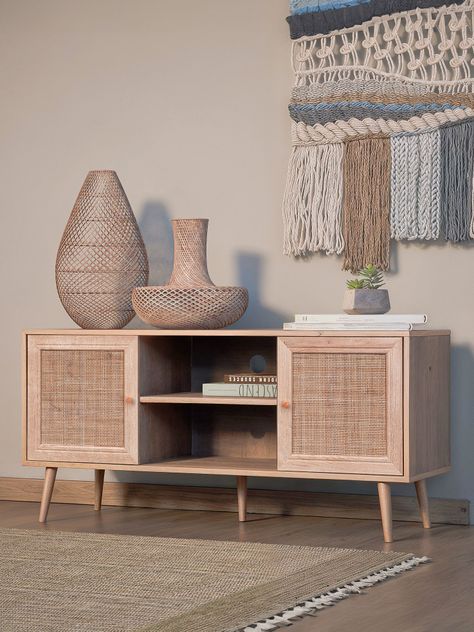 Rack de Tv de Ratán Top Living Bombai con Puertas-1
