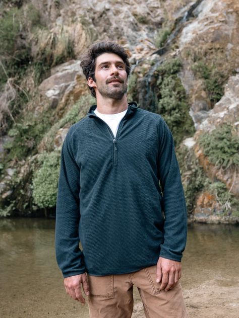 Poleron Hombre Nano Fleece Gris Kano Tineo Deportivo-1