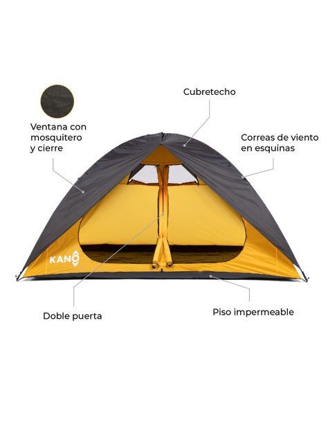 Carpa 6 Personas Kano Calafquen Camping Impermeable 3000 mm-5