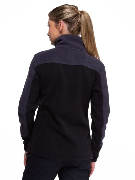 Chaqueta Polar Mujer Kano Canelo Negro Polerón Full Zip-2