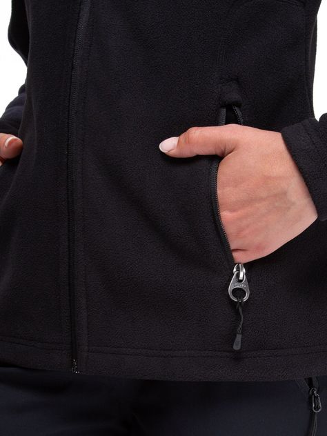 Chaqueta Polar Mujer Kano Canelo Negro Polerón Full Zip-4