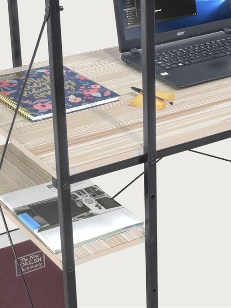 Escritorio Estilo Industrial Relan Estantería Lateral Desk 4-2