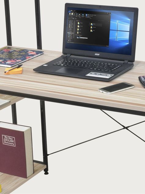 Escritorio Estilo Industrial Relan Estantería Lateral Desk 4-4