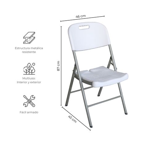 Set de 4 Sillas Plegables Kano Para Camping Jardín Eventos-1