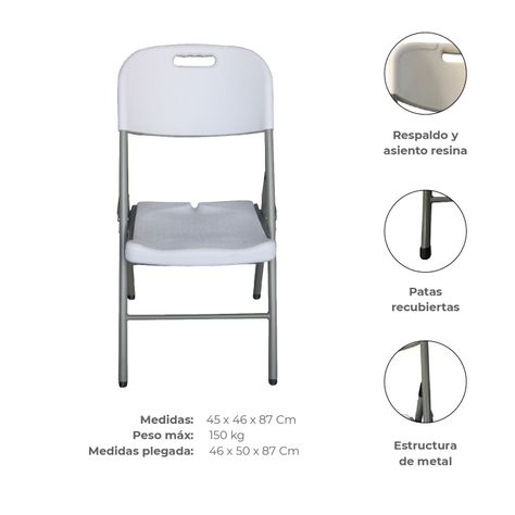 Set de 4 Sillas Plegables Kano Para Camping Jardín Eventos-2