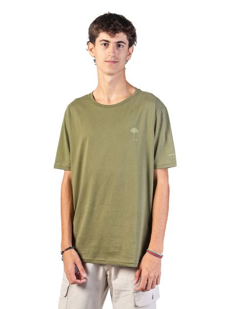 Polera Manga Corta Kano Pehuen 100% Algodón Orgánico Verde-0