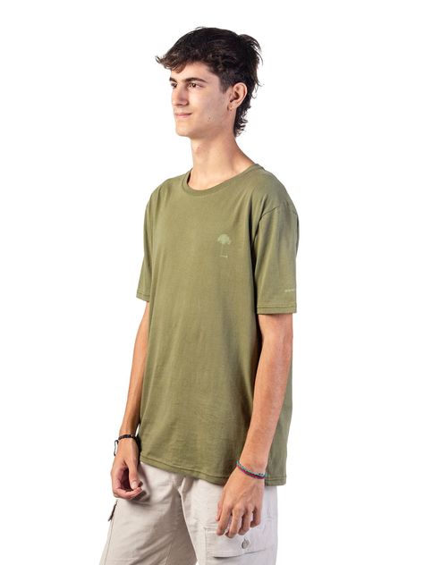 Polera Manga Corta Kano Pehuen 100% Algodón Orgánico Verde-3