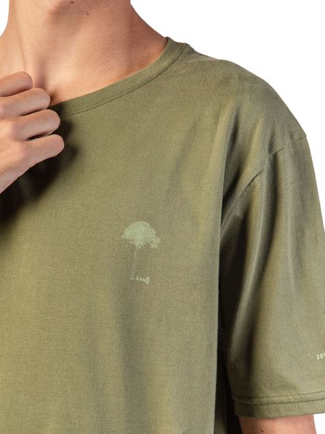 Polera Manga Corta Kano Pehuen 100% Algodón Orgánico Verde-6