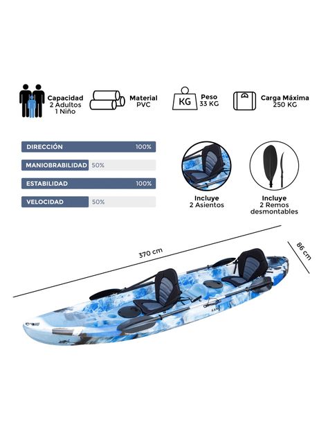 Kayak Rígido Oceanus / Kayak doble-3