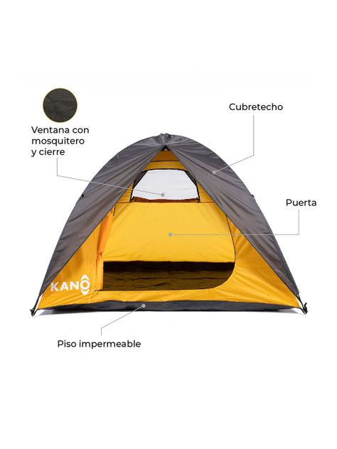 Carpa Rupanco Camping 4 personas Impermeable 3000mm-4
