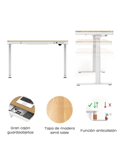 Escritorio Eléctrico Oak Pro Top Living Standing Desk-4