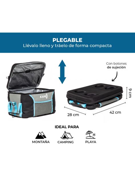 Soft Cooler Plegable 45L Kano Tyndall Compacto Flexible-1