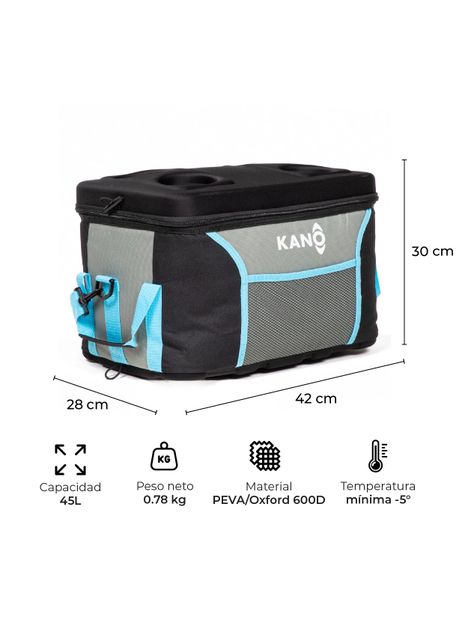 Soft Cooler Plegable 45L Kano Tyndall Compacto Flexible-2