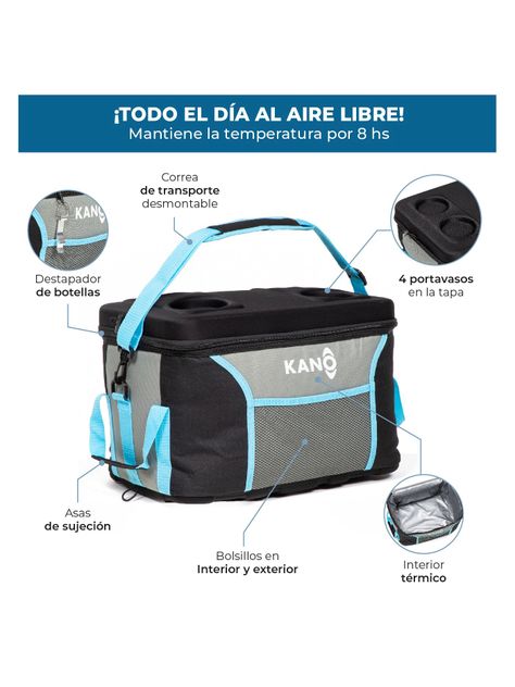 Soft Cooler Plegable 45L Kano Tyndall Compacto Flexible-3