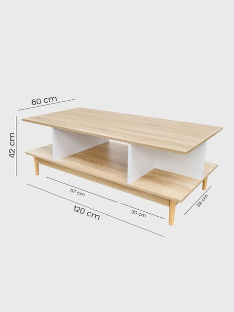 Mesa de Centro Top Living Bari Rectangular Lateral Nórdica-2