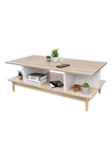 Mesa de Centro Top Living Bari Rectangular Lateral Nórdica-9