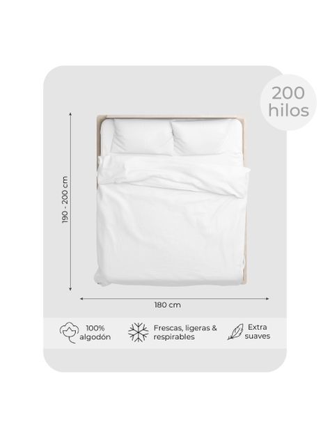 Juego de Sábanas King 100% Algodón Relan 200 Hilos Premium-1