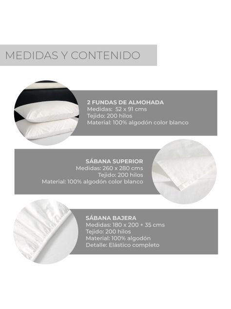 Juego de Sábanas King 100% Algodón Relan 200 Hilos Premium-5