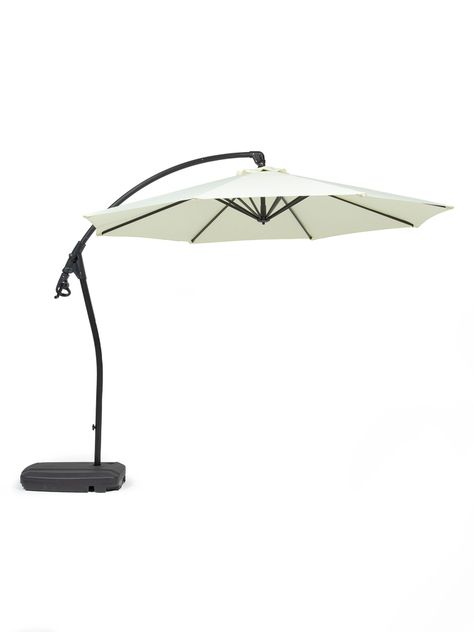 Quitasol Lateral Con Base Relan Sombrilla Manivela 300Cm-0