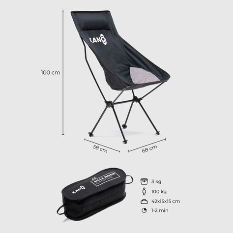 Silla Plegable Moon Para Camping y Playa-2