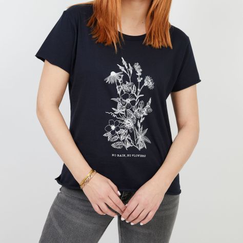 Polera Flores / Ropa Kano / Polera Manga Corta-1