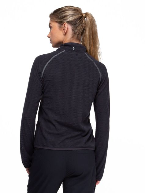 Poleron Mujer Nano Fleece Gris Oscuro Kano Tineo Deportivo-8