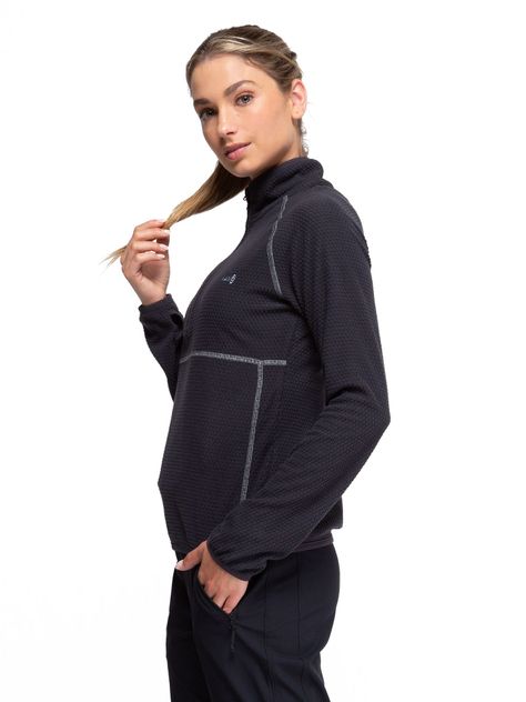 Poleron Mujer Nano Fleece Gris Oscuro Kano Tineo Deportivo-9