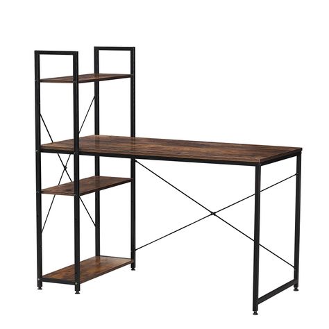 Escritorio Estilo Industrial Relan Estantería Lateral Desk 4-6