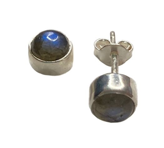 Aros plata 925 al lóbulo, Labradorita-0