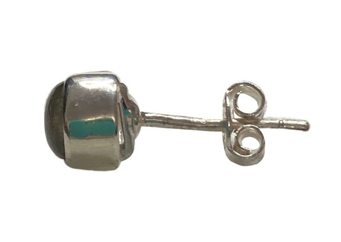 Aros plata 925 al lóbulo, Labradorita-2