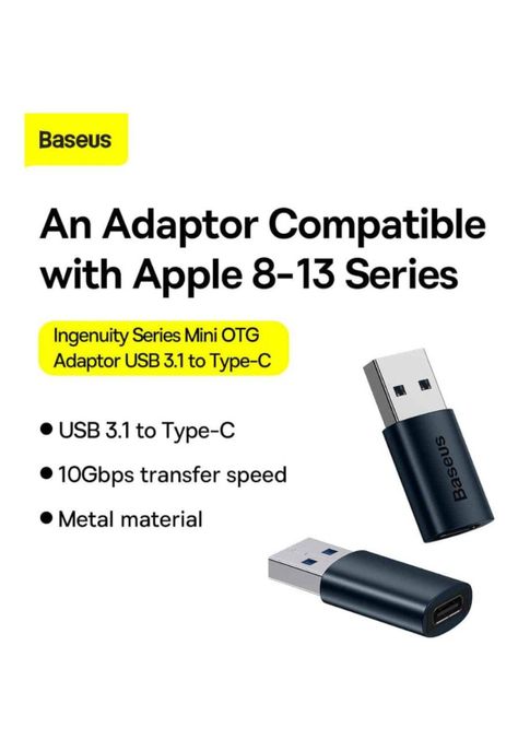 Adaptador Usb-c Hembra A Usb-a 3.1 Macho Baseus-5