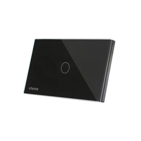 Interruptor Wifi RF Vhome Live LN Black Touch 1 Canal Compatible Con Google Home y Alexa-0