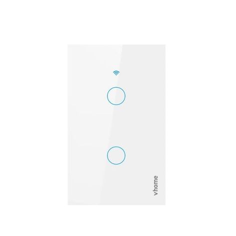 Interruptor Wifi RF Vhome Live LN Touch 2 Canales Compatible Con Google Home y Alexa-1