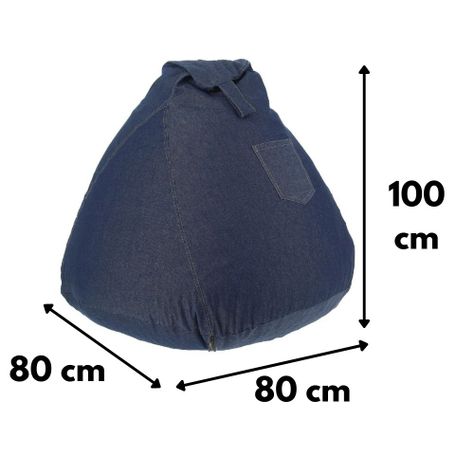 Pouf Pera Jeans 100x80x80 cm Máxima Design-2
