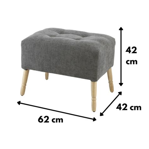 Pouf Petrum Nancy Gris Claro Altea 62x42x42 cm Máxima Design-2