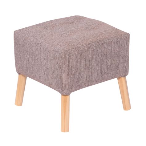 Pouf Alemania Gris Beige Omega 42x42x43 cm Máxima Design-1