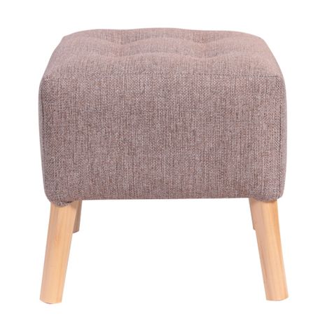 Pouf Alemania Gris Beige Omega 42x42x43 cm Máxima Design-0