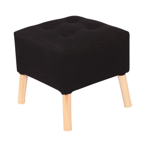 Pouf Alemania Negro Delta 42x42x43 cm Máxima Design-1